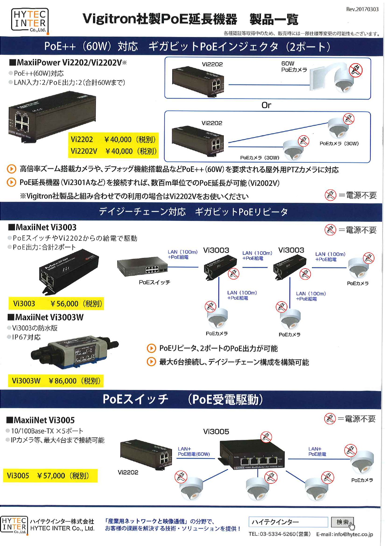 PoE延長機器（PoEエクステンダー）総合カタログ（ハイテクインター株式会社）のカタログ無料ダウンロード | Apérza  Catalog（アペルザカタログ） | ものづくり産業向けカタログサイト